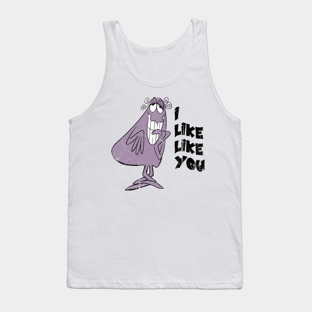 I "LIKE" like you Vintage Style - Distressed Tank Top by offsetvinylfilm